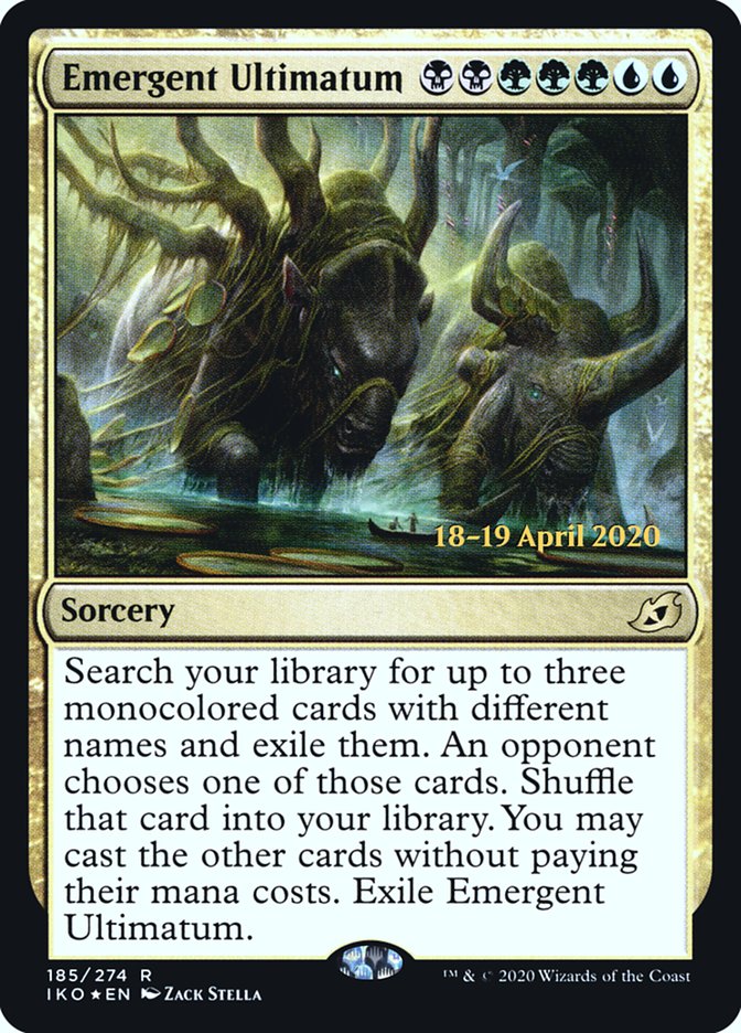 Emergent Ultimatum [Ikoria: Lair of Behemoths Prerelease Promos] | Good Games Cannington