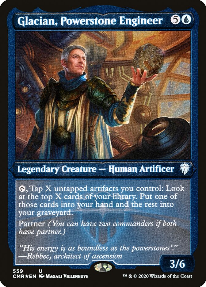 Glacian, Powerstone Engineer (Etched) [Commander Legends] | Good Games Cannington