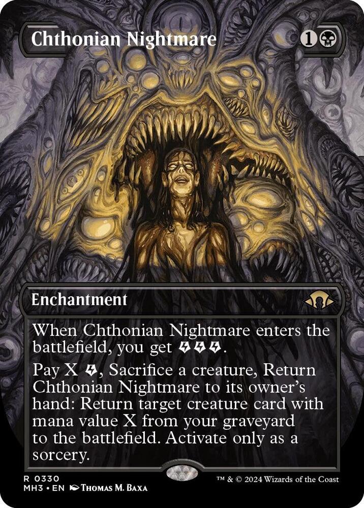 Chthonian Nightmare Borderless 330 (Modern Horizons 3)  - Foil | Good Games Cannington