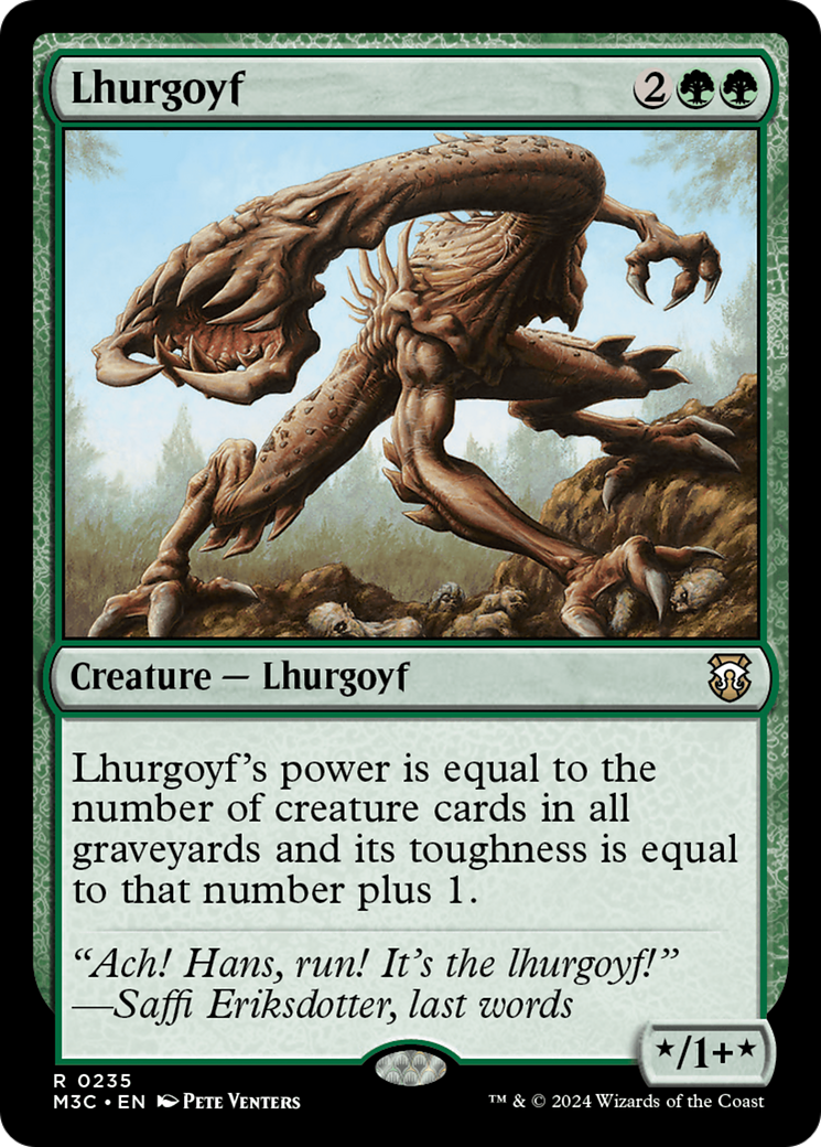 Lhurgoyf (Ripple Foil) [Modern Horizons 3 Commander] | Good Games Cannington