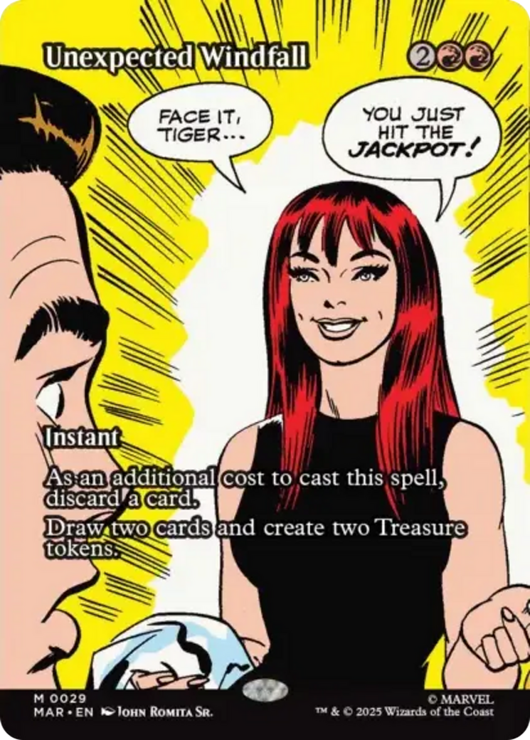 Unexpected Windfall (Borderless) [Marvel's Spider-Man: Eternal-Legal] | Good Games Cannington