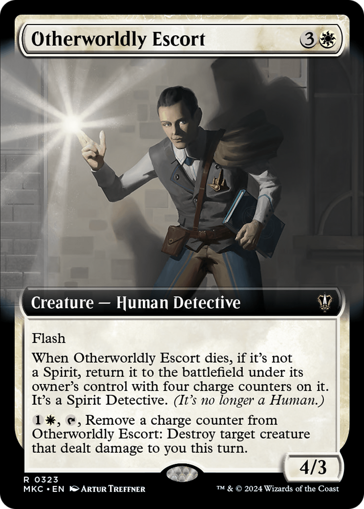 Otherworldly Escort (Extended Art) [Murders at Karlov Manor Commander] | Good Games Cannington
