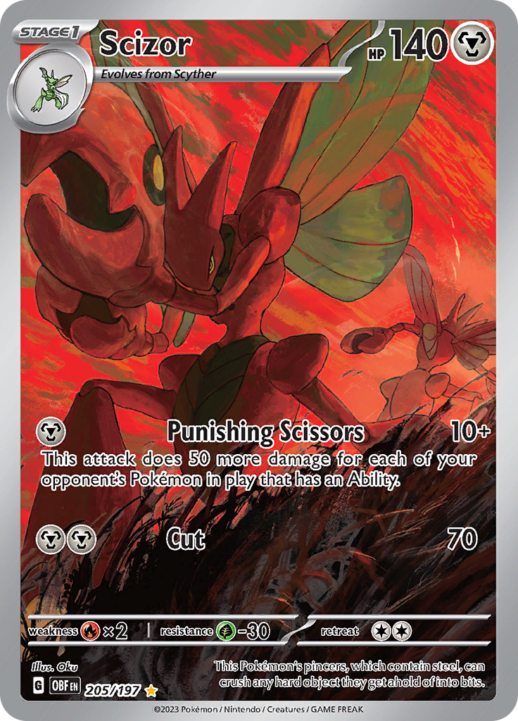 Scizor (205/197) [Scarlet & Violet: Obsidian Flames] | Good Games Cannington