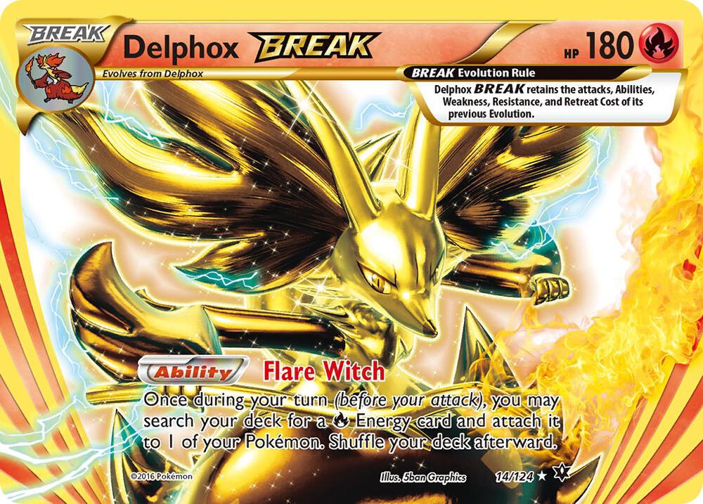 Delphox BREAK 14/124 (XY - Fates Collide)  - Holofoil | Good Games Cannington