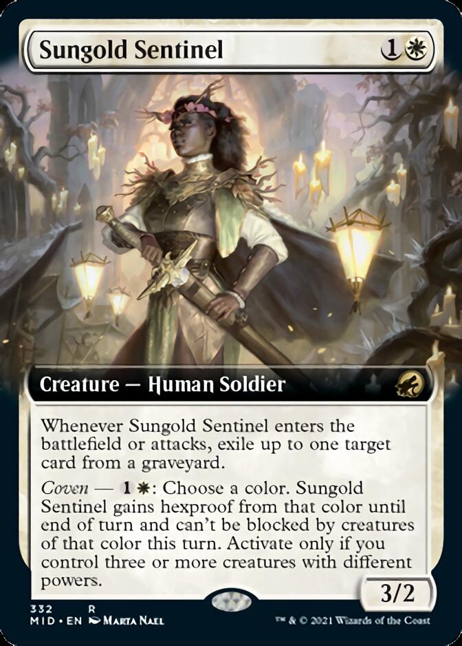 Sungold Sentinel (Extended Art) [Innistrad: Midnight Hunt] | Good Games Cannington