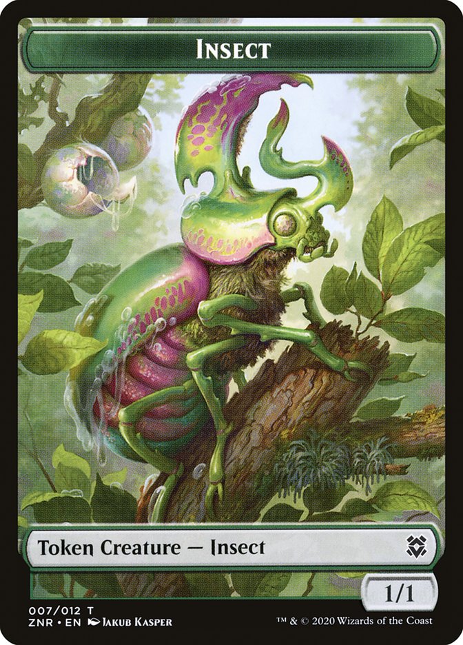 Cat Beast // Insect Double-Sided Token [Zendikar Rising Tokens] | Good Games Cannington