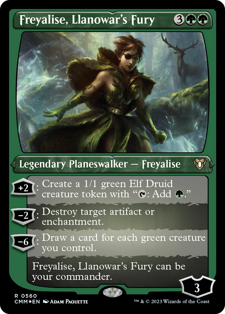 Freyalise, Llanowar's Fury (Foil Etched) [Commander Masters] | Good Games Cannington