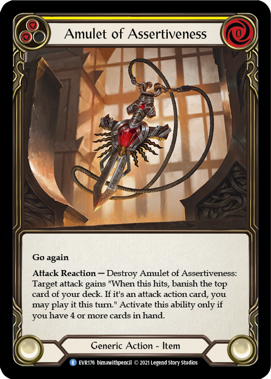 Amulet of Assertiveness [EVR176] (Everfest)  1st Edition Cold Foil | Good Games Cannington