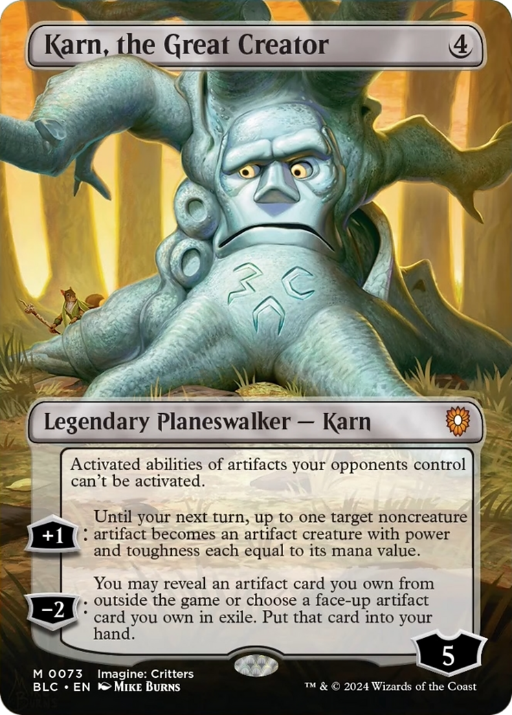 Karn, the Great Creator (Borderless) [Bloomburrow Commander] | Good Games Cannington