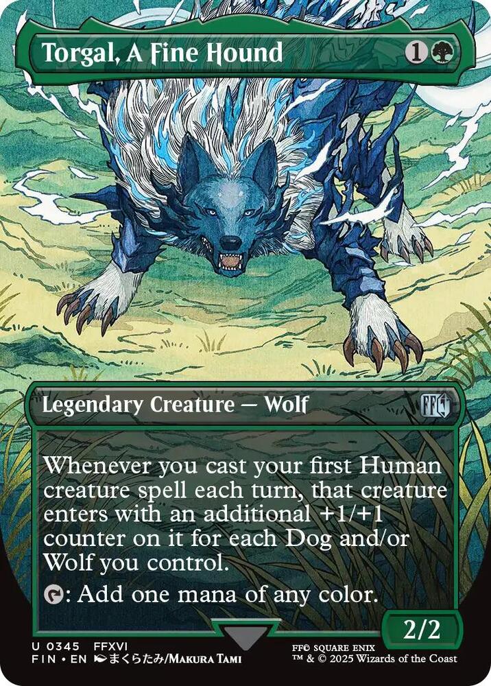 Torgal, A Fine Hound 345 (FINAL FANTASY)  - Borderless Foil | Good Games Cannington