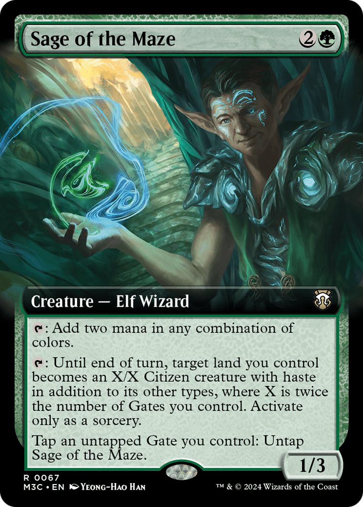 Sage of the Maze (Extended Art) [Modern Horizons 3 Commander] | Good Games Cannington