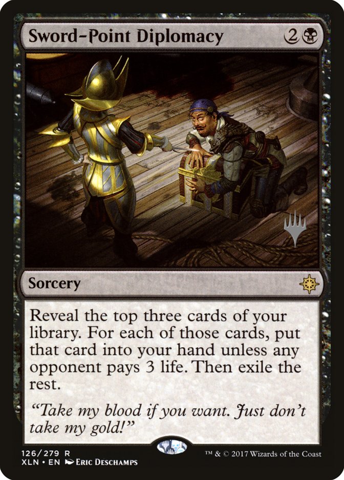 Sword-Point Diplomacy (Promo Pack) [Ixalan Promos] | Good Games Cannington