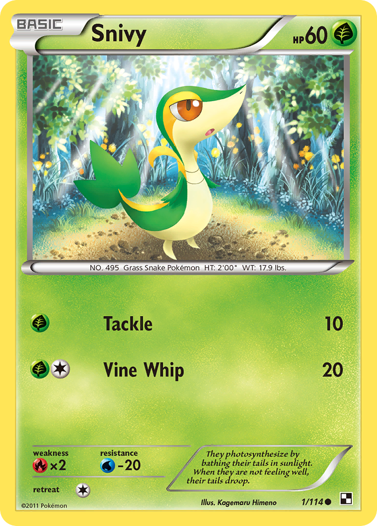 Snivy (1/114) (Cosmos Holo) [Black & White: Base Set] | Good Games Cannington