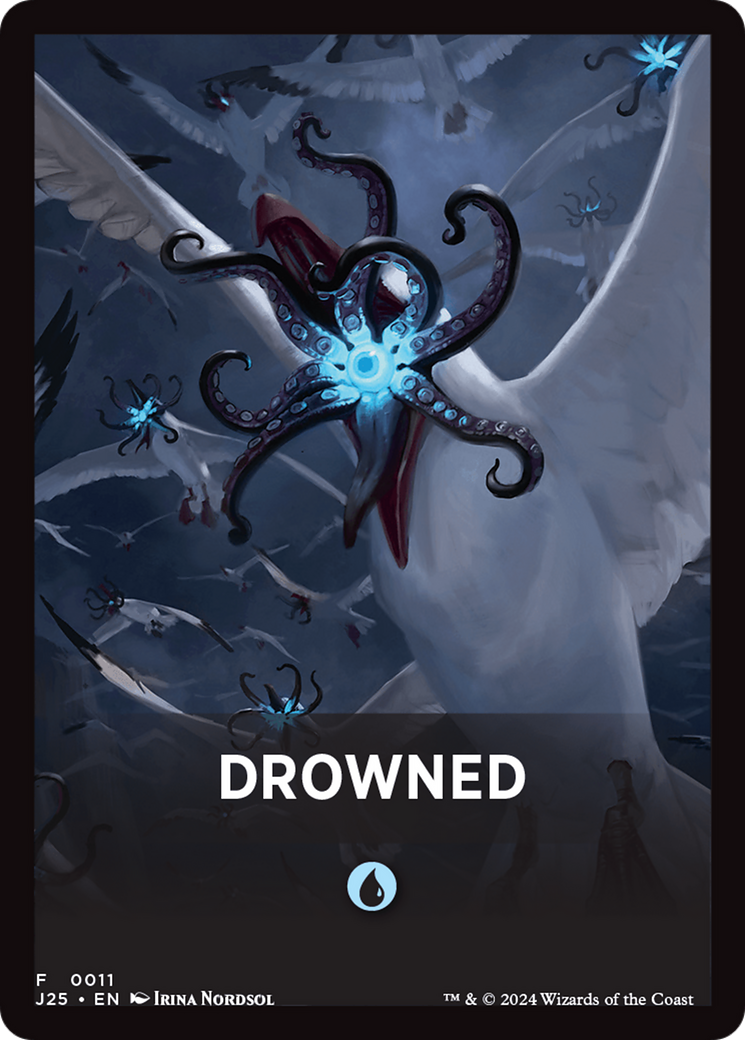Drowned Theme Card [Foundations Jumpstart Front Cards] | Good Games Cannington