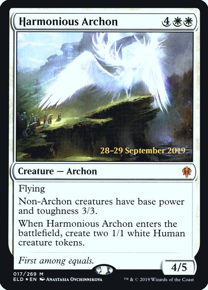 Harmonious Archon [Throne of Eldraine Prerelease Promos] | Good Games Cannington