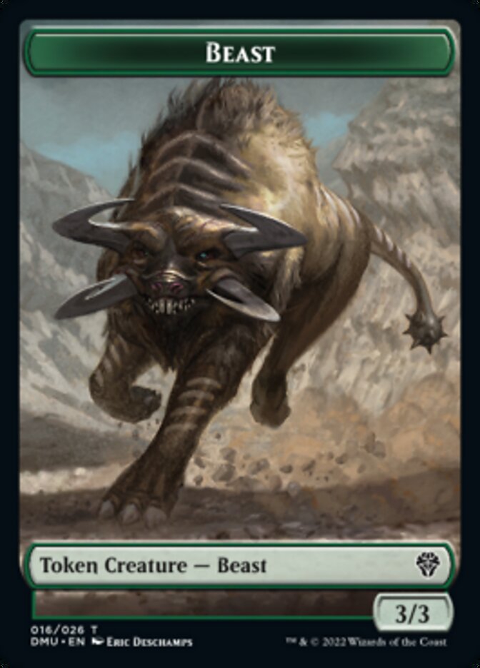 Kavu // Beast Double-Sided Token [Dominaria United Commander Tokens] | Good Games Cannington