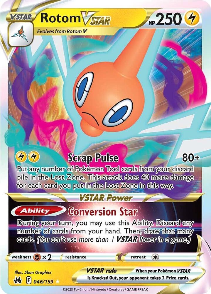 Rotom VSTAR 046/159 (Crown Zenith)  - Holofoil | Good Games Cannington