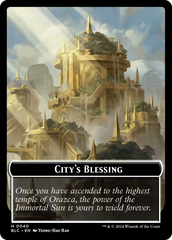 Hamster // City's Blessing Double-Sided Token [Bloomburrow Commander Tokens] | Good Games Cannington