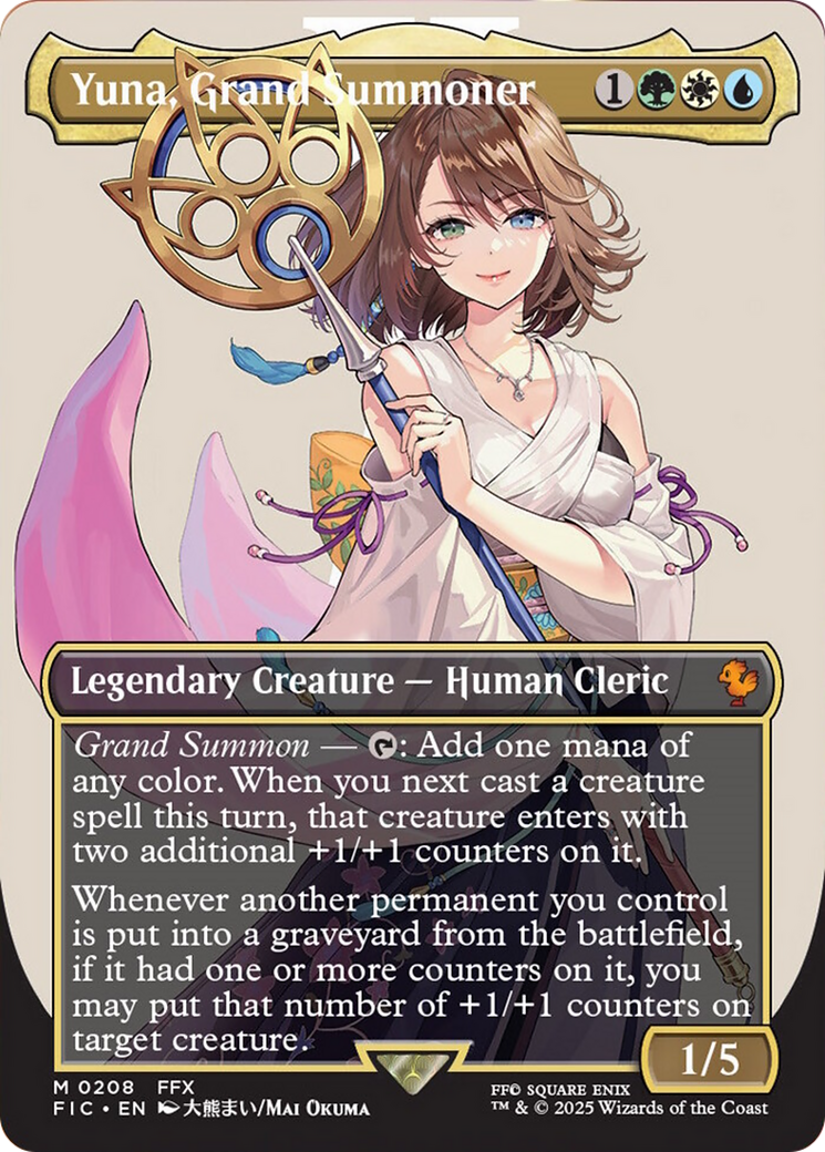 Yuna, Grand Summoner (Borderless) [FINAL FANTASY Commander] | Good Games Cannington