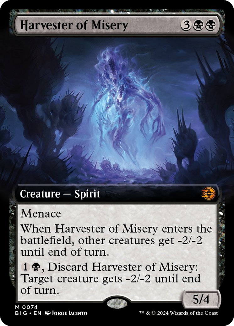 Harvester of Misery (Extended Art) [Outlaws of Thunder Junction: The Big Score] | Good Games Cannington