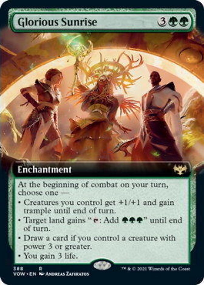 Glorious Sunrise (Extended Art) [Innistrad: Crimson Vow] | Good Games Cannington