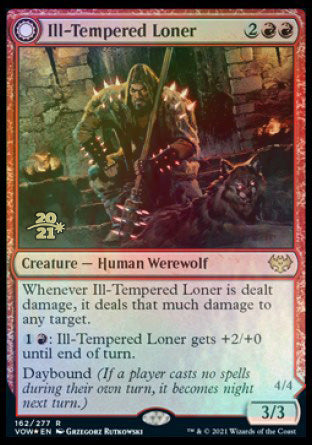 Ill-Tempered Loner // Howlpack Avenger [Innistrad: Crimson Vow Prerelease Promos] | Good Games Cannington
