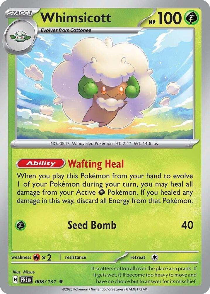 Whimsicott (008/131) [Scarlet & Violet: Prismatic Evolutions] | Good Games Cannington
