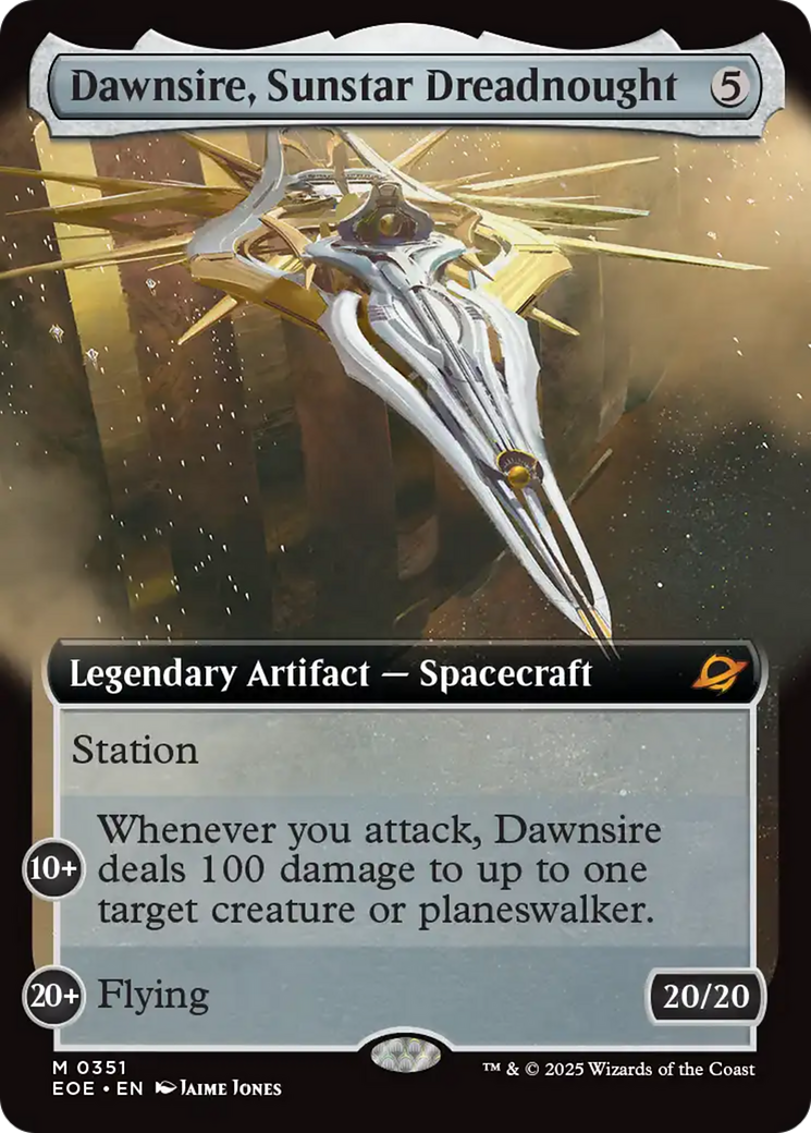 Dawnsire, Sunstar Dreadnought (Extended Art) [Edge of Eternities] | Good Games Cannington
