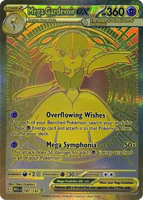 Mega Gardevoir ex 187/132 (ME01: Mega Evolution)  - Holofoil | Good Games Cannington
