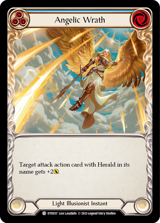 Angelic Wrath (Blue) [DTD037] (Dusk Till Dawn)  Rainbow Foil | Good Games Cannington
