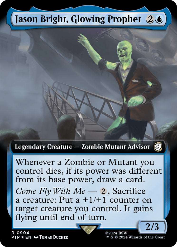 Jason Bright, Glowing Prophet (Extended Art) (Surge Foil) [Fallout] | Good Games Cannington