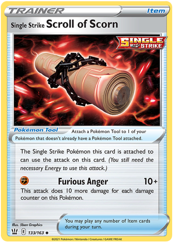 Single Strike Scroll of Scorn (133/163) [Sword & Shield: Battle Styles] | Good Games Cannington