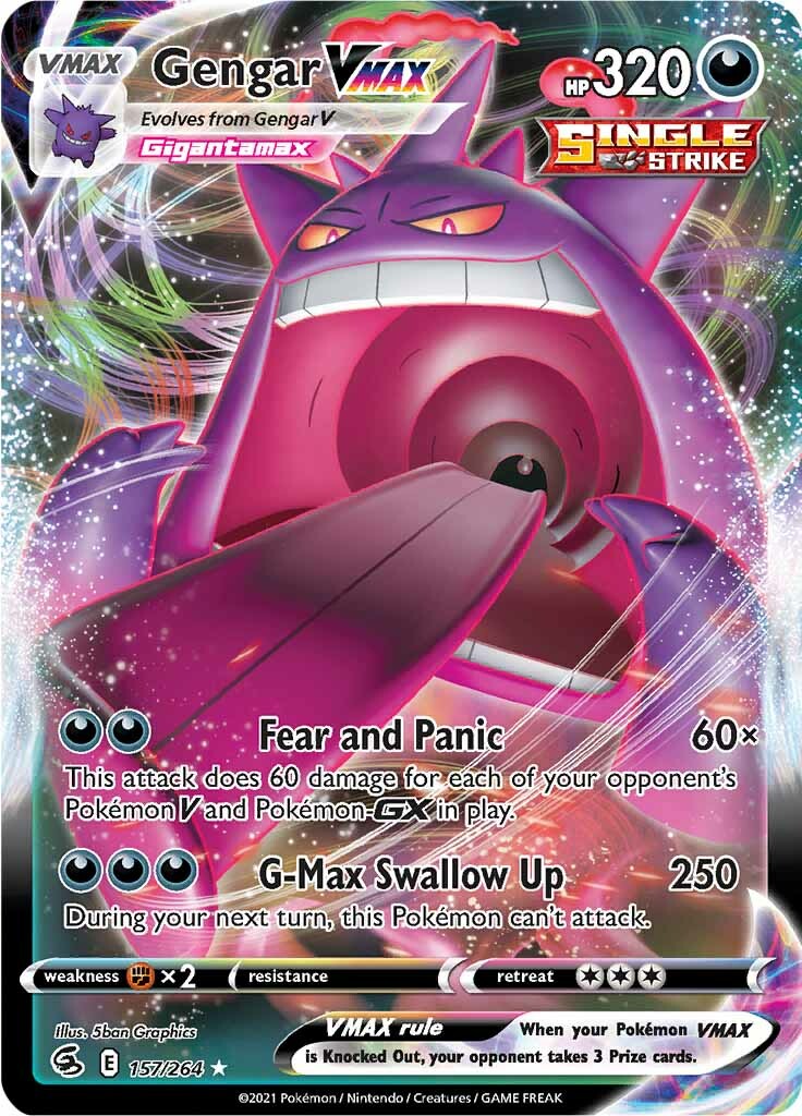 Gengar VMAX (157/264) [Sword & Shield: Fusion Strike] | Good Games Cannington