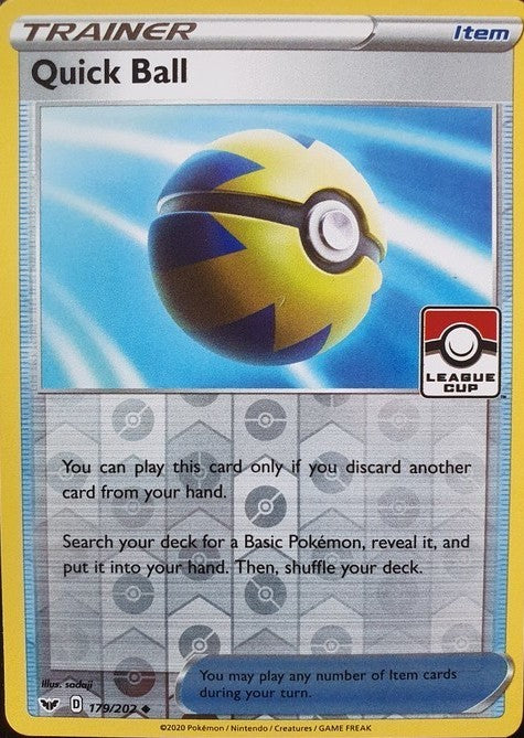 Quick Ball (179/202) (League Promo) [Sword & Shield: Base Set] | Good Games Cannington