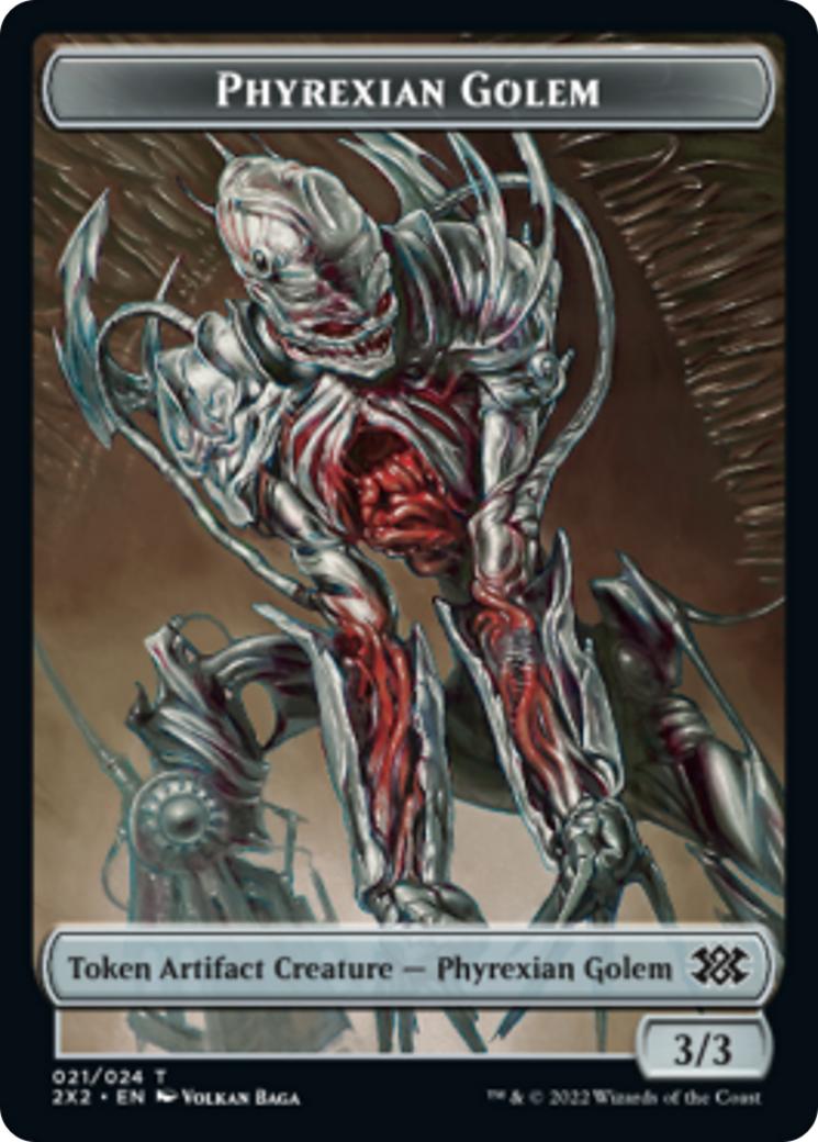 Elemental // Phyrexian Golem Double-Sided Token [Double Masters 2022 Tokens] | Good Games Cannington