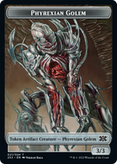 Elemental // Phyrexian Golem Double-Sided Token [Double Masters 2022 Tokens] | Good Games Cannington
