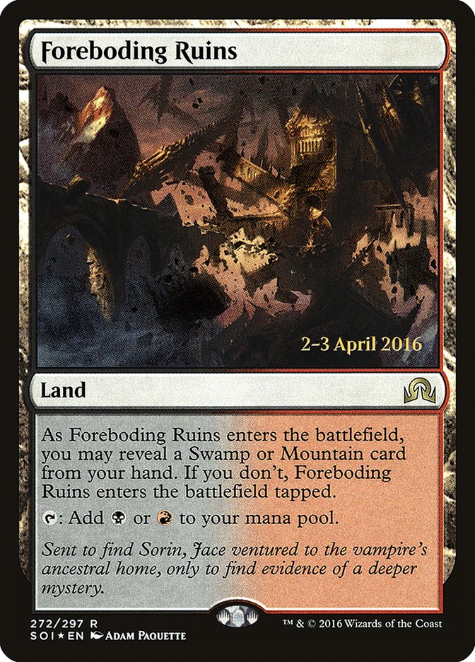 Foreboding Ruins [Shadows over Innistrad Prerelease Promos] | Good Games Cannington