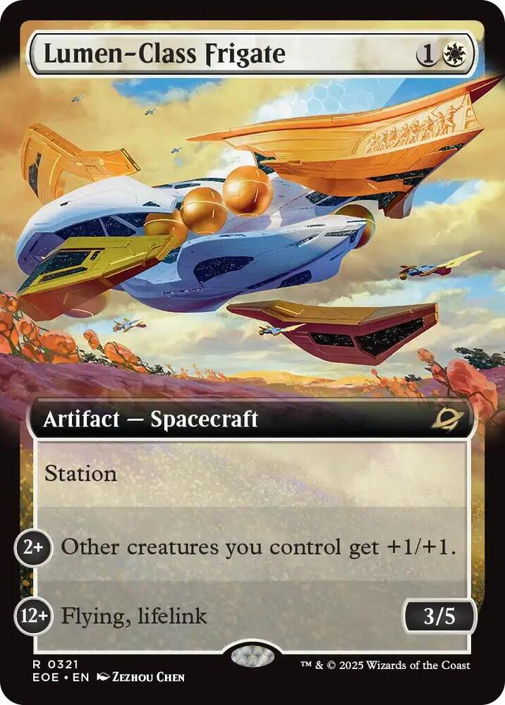 Lumen Class Frigate Extended Art 321 (Edge of Eternities)  | Good Games Cannington