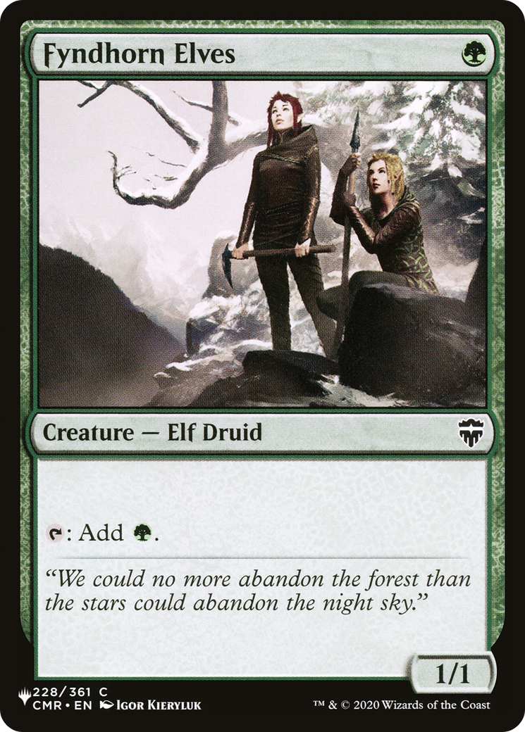 Fyndhorn Elves [The List] | Good Games Cannington