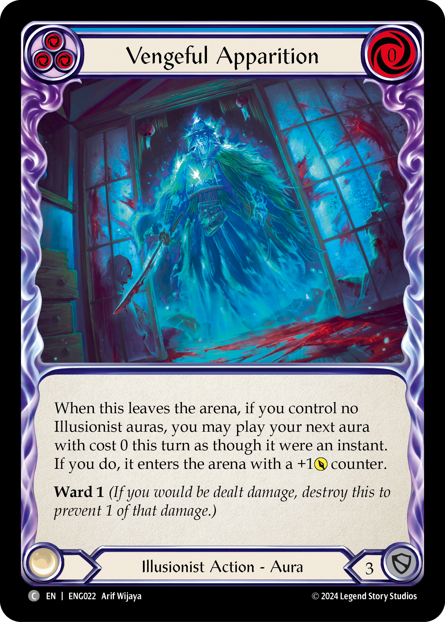 Vengeful Apparition [ENG022] (Part the Mistveil Enigma Blitz Deck) | Good Games Cannington
