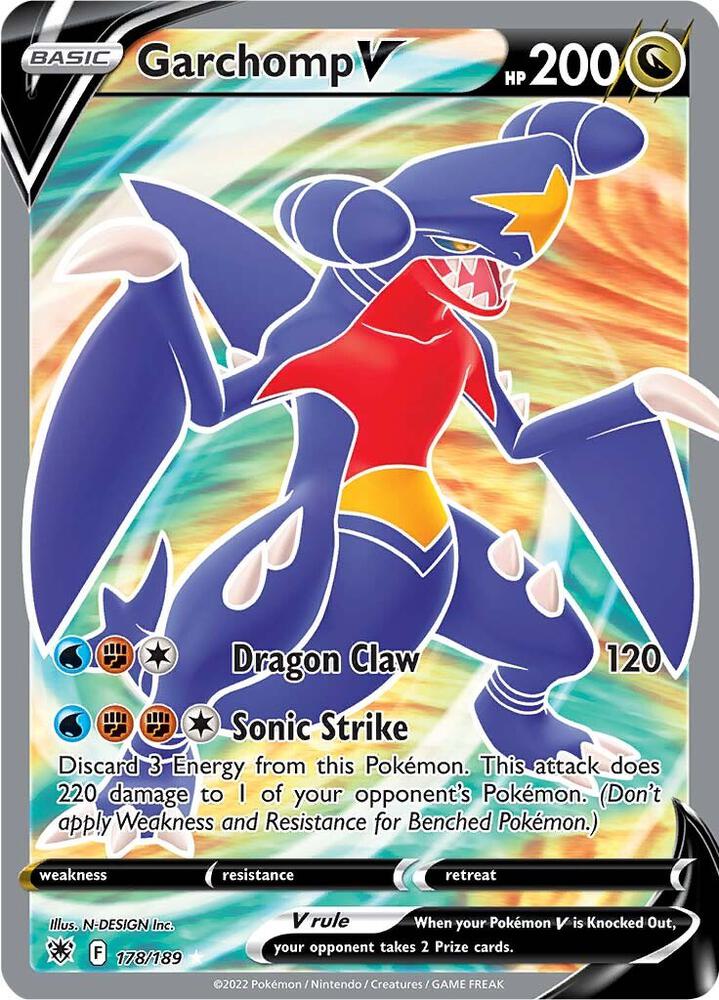 Garchomp V Full Art 178/189 (SWSH10: Astral Radiance)  - Holofoil | Good Games Cannington