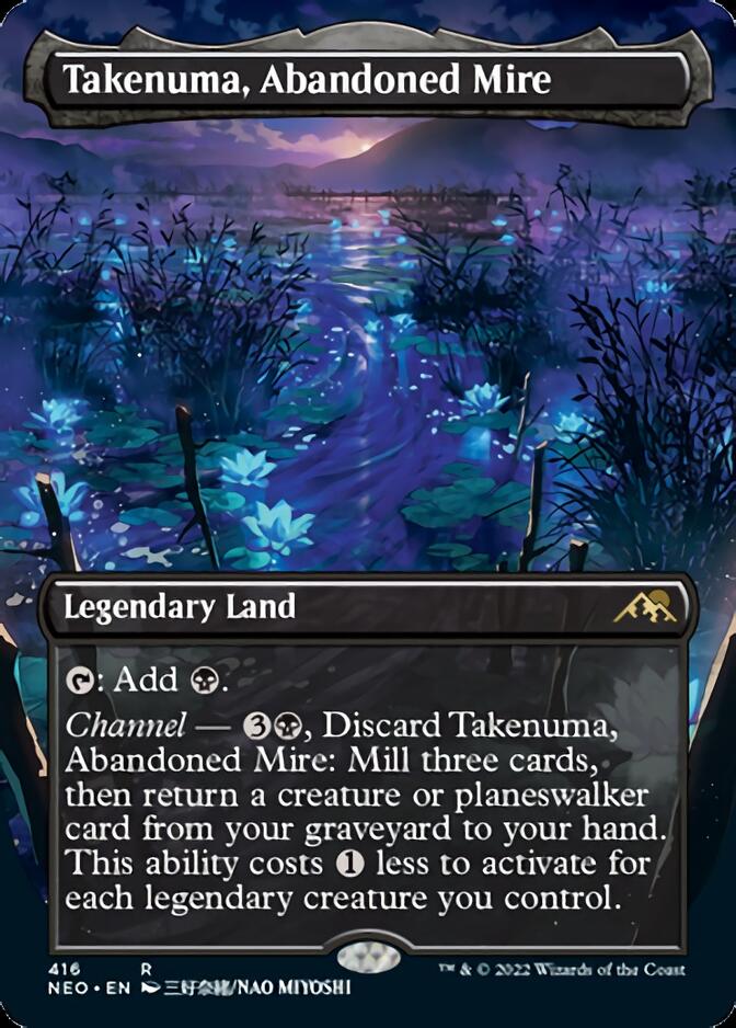 Takenuma, Abandoned Mire (Borderless Alternate Art) [Kamigawa: Neon Dynasty] | Good Games Cannington