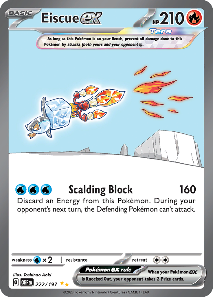 Eiscue ex (222/197) [Scarlet & Violet: Obsidian Flames] | Good Games Cannington