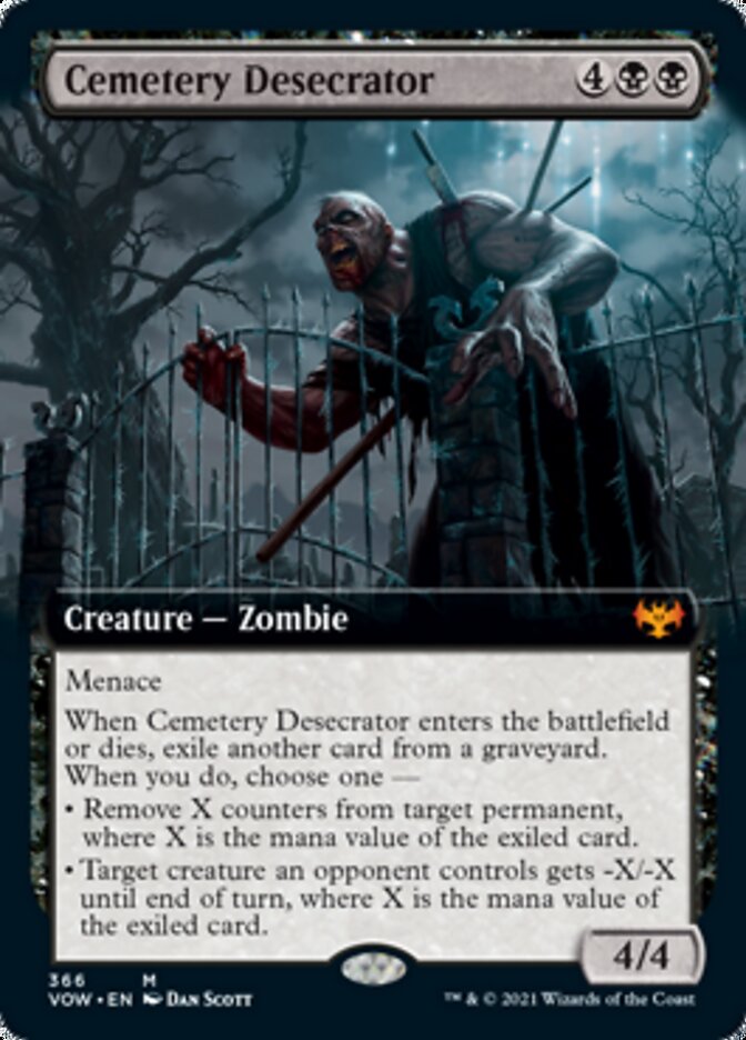 Cemetery Desecrator (Extended Art) [Innistrad: Crimson Vow] | Good Games Cannington