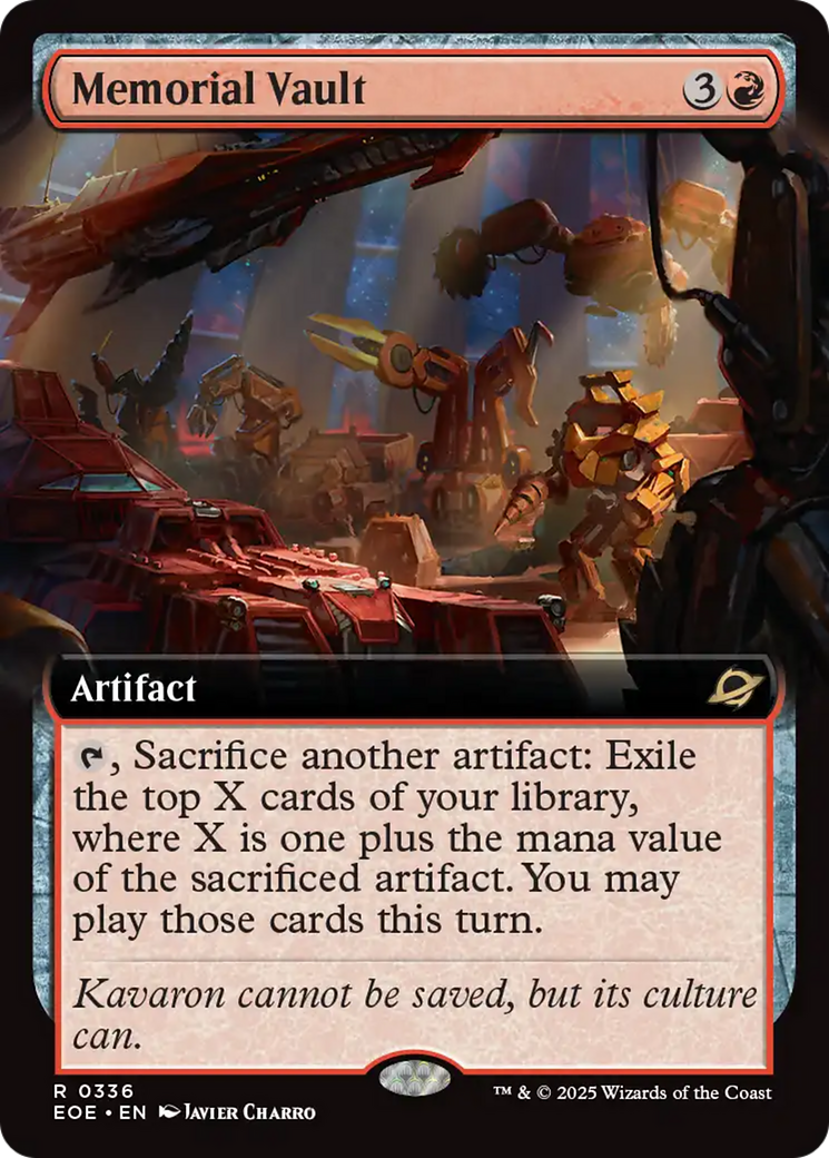 Memorial Vault (Extended Art) [Edge of Eternities] | Good Games Cannington