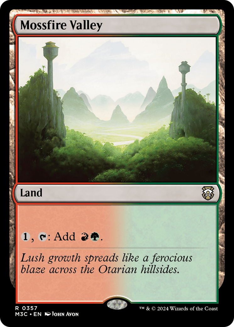 Mossfire Valley (Ripple Foil) [Modern Horizons 3 Commander] | Good Games Cannington