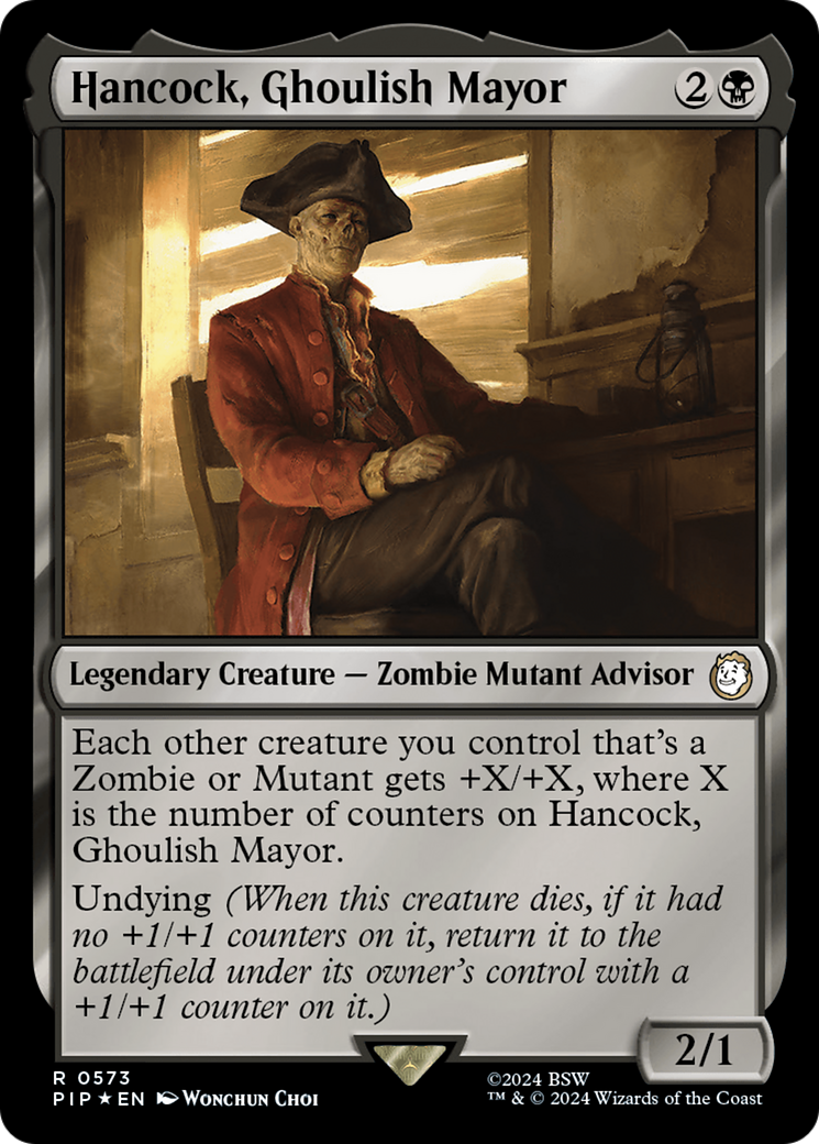 Hancock, Ghoulish Mayor (Surge Foil) [Fallout] | Good Games Cannington