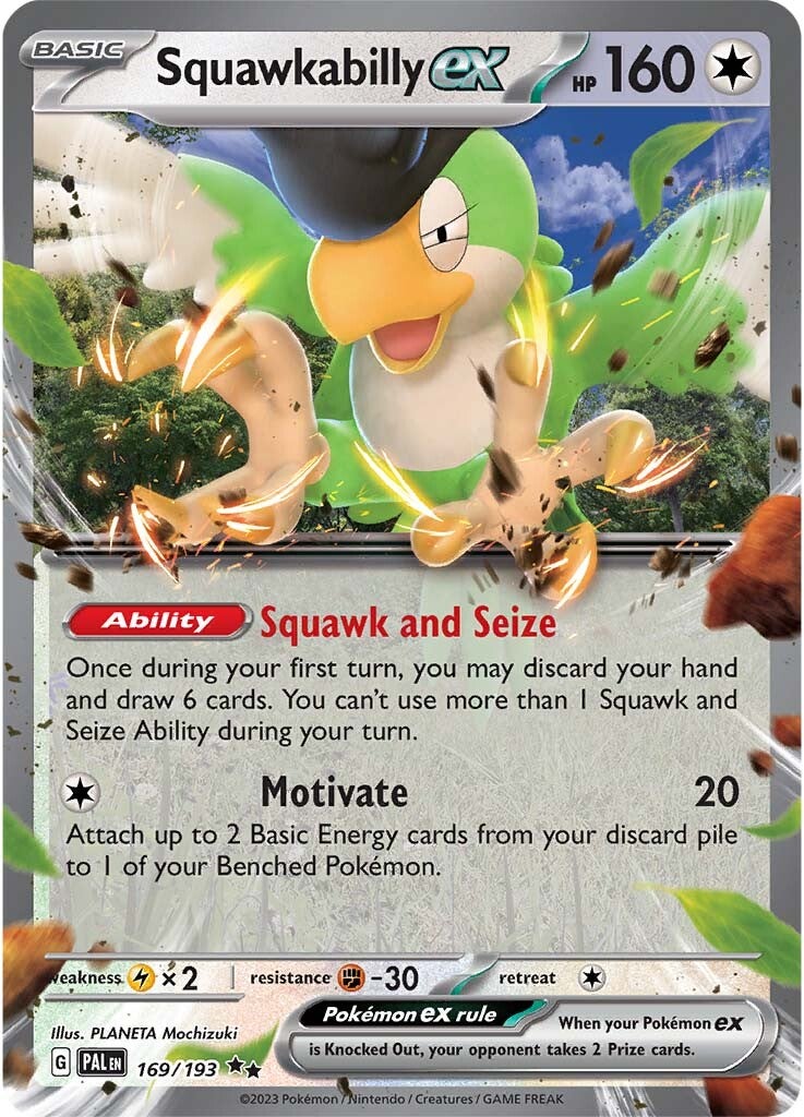 Squawkabilly ex (169/193) [Scarlet & Violet: Paldea Evolved] | Good Games Cannington