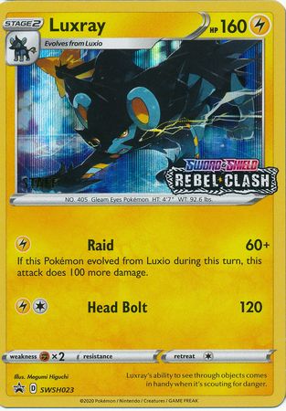 Luxray (SWSH023) (Staff Prerelease Promo) [Sword & Shield: Black Star Promos] | Good Games Cannington