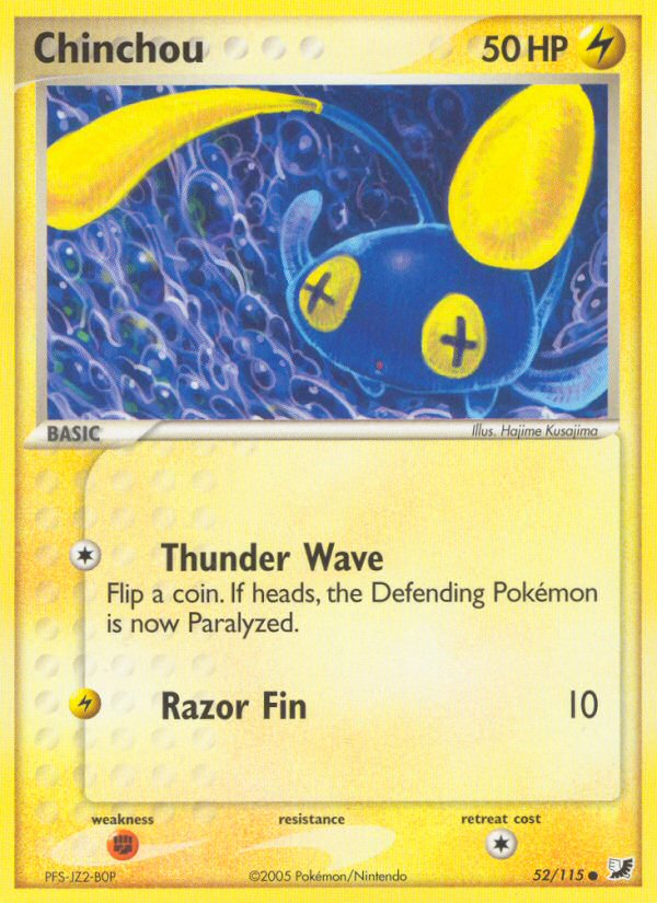 Chinchou (52/115) [EX: Unseen Forces] | Good Games Cannington